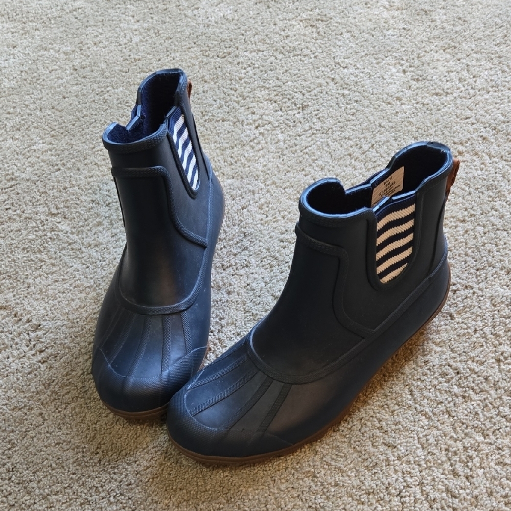 Sperry Blue Winter Rain Boots Slip-On Waterproof